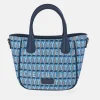GUY LAROCHE bolso de mano en piel y lona estampada para mujer