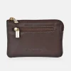 GUY LAROCHE Monedero cremallera con argolla en piel suave para hombre