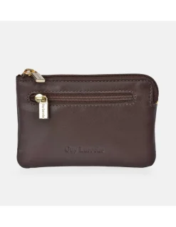 GUY LAROCHE Monedero cremallera con argolla en piel suave para hombre