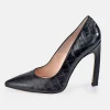 GUY LAROCHE Zapato de salón mujer tacón alto piel grabado Coco