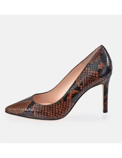 GUY LAROCHE Zapato de tacón para mujer piel grabado Serpiente