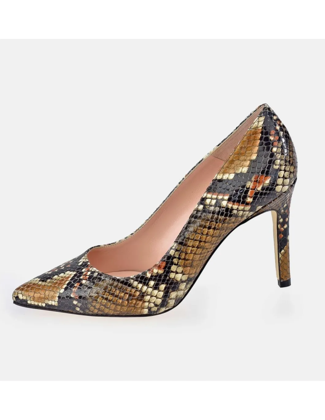 GUY LAROCHE Zapato de tacón para mujer piel grabado Serpiente