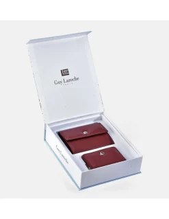 GUY LAROCHE Billetera y monedero cremallera en piel para mujer con estuche regalo