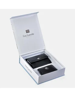 GUY LAROCHE Billetera y monedero cremallera en piel para mujer con estuche regalo