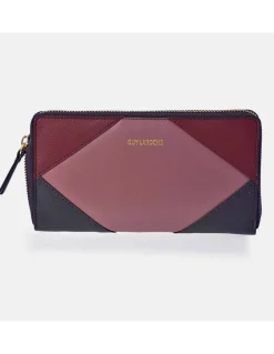 GUY LAROCHE Billetero grande con cremallera para mujer en piel patchwork