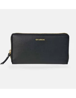 GUY LAROCHE Billetero grande con cremallera para mujer en piel