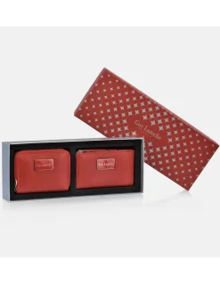 GUY LAROCHE Billetero y monedero de piel para mujer con estuche de regalo