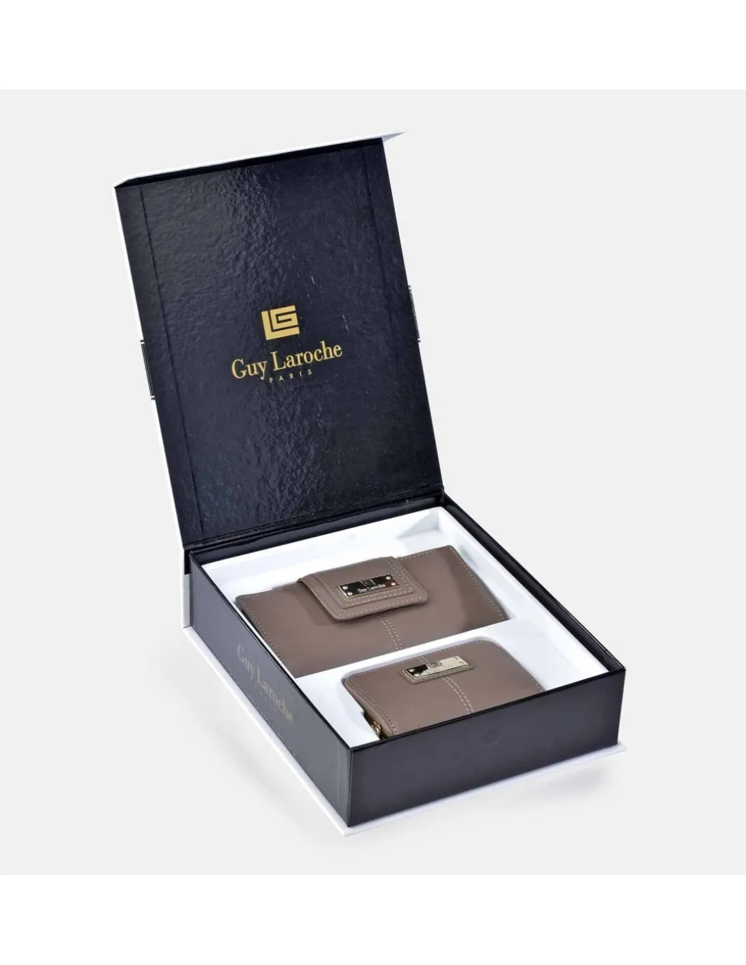 GUY LAROCHE Billetero y monedero mini en piel para mujer con estuche