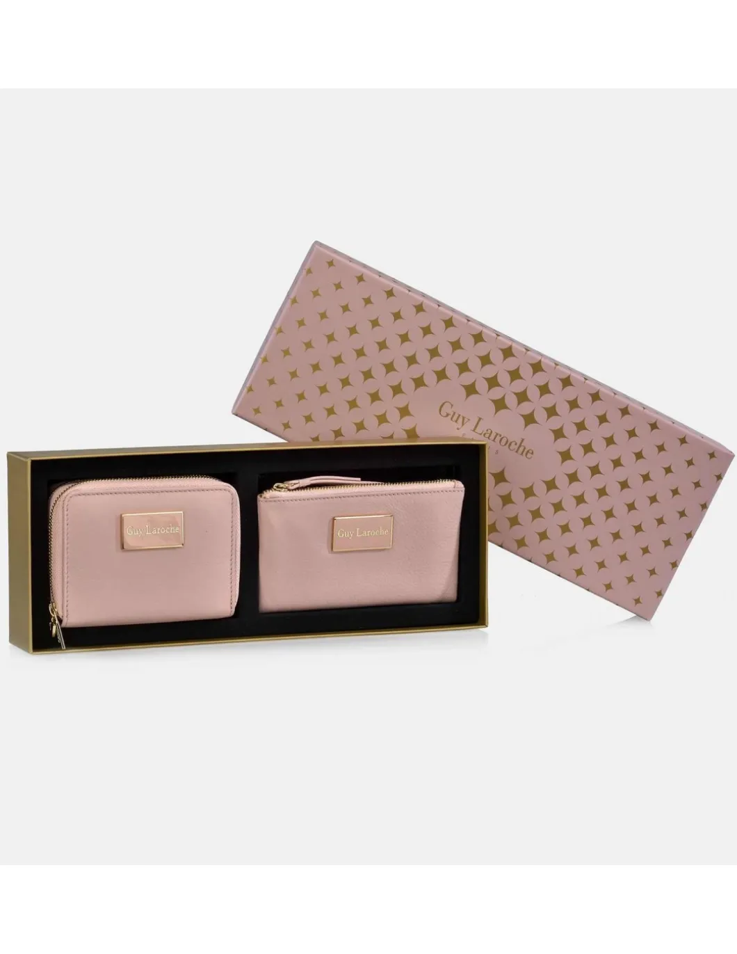 GUY LAROCHE Billetero y monedero de piel para mujer con estuche de regalo