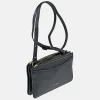 GUY LAROCHE bolso bandolera piel con fuelles para mujer Negro