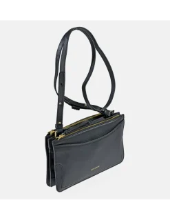 GUY LAROCHE bolso bandolera piel con fuelles para mujer Negro
