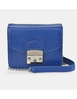 GUY LAROCHE Bolso bandolera metálica para mujer con solapa