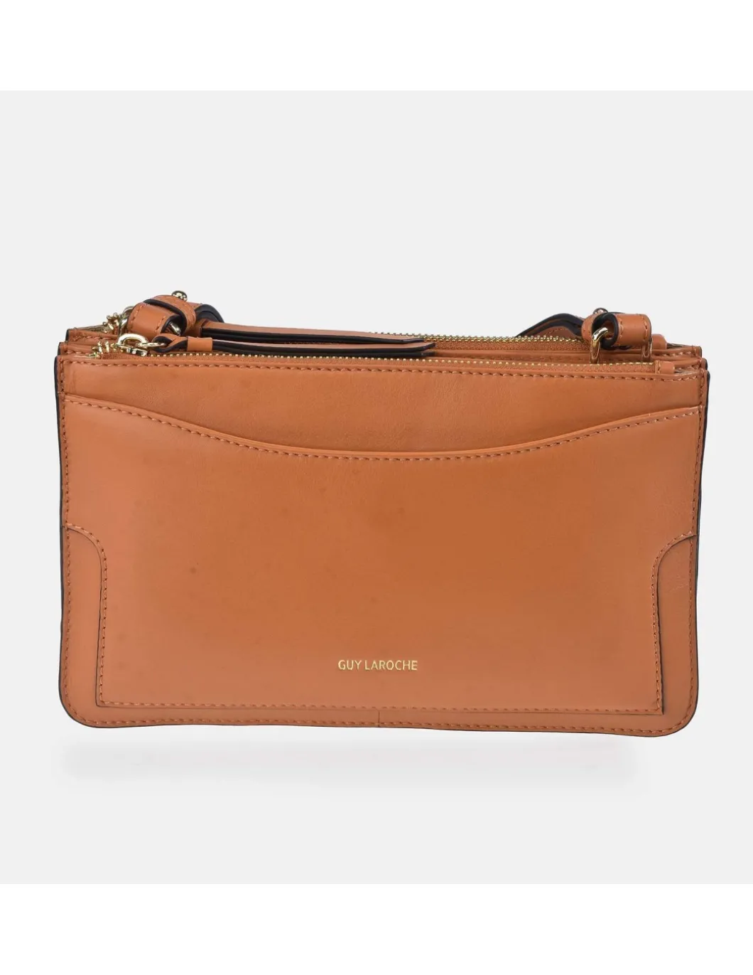 GUY LAROCHE bolso bandolera piel con fuelles para mujer