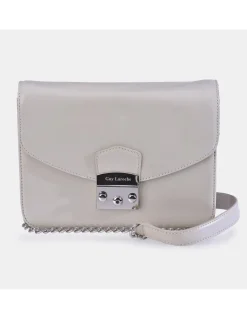GUY LAROCHE Bolso bandolera metálica en piel con solapa para mujer