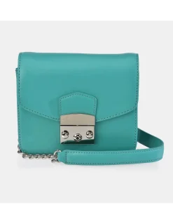 GUY LAROCHE Bolso bandolera metálica para mujer con solapa