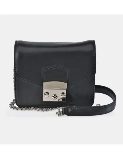 GUY LAROCHE Bolso bandolera metálica para mujer con solapa