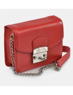 GUY LAROCHE Bolso bandolera metálica para mujer con solapa