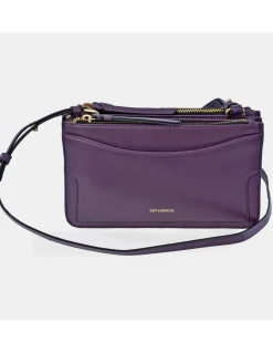 GUY LAROCHE bolso bandolera piel con fuelles para mujer