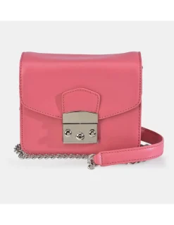 GUY LAROCHE Bolso bandolera metálica para mujer con solapa