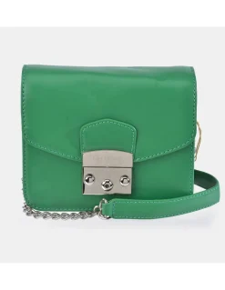 GUY LAROCHE Bolso bandolera metálica para mujer con solapa