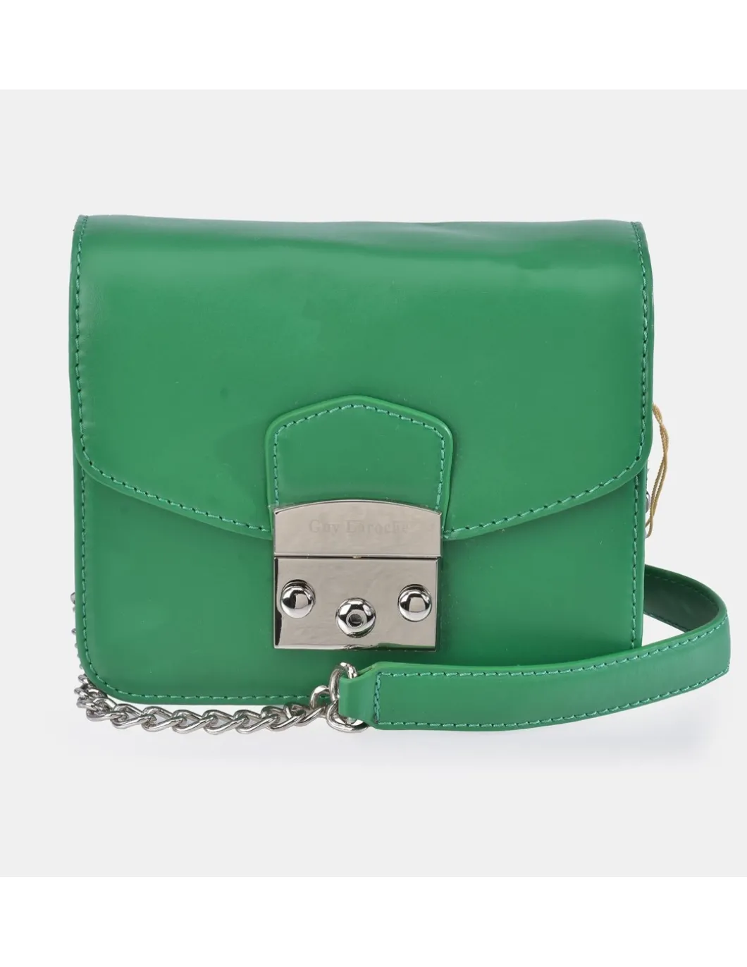 GUY LAROCHE Bolso bandolera metálica para mujer con solapa