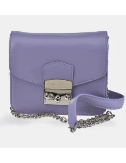 GUY LAROCHE Bolso bandolera metálica para mujer con solapa