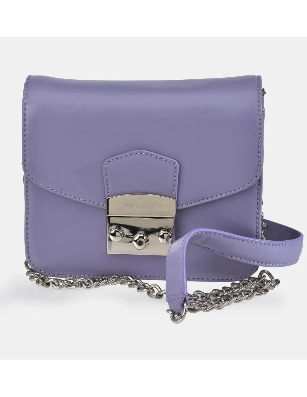 GUY LAROCHE Bolso bandolera metálica para mujer con solapa