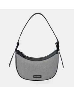GUY LAROCHE bolso de hombro para mujer en lona y piel