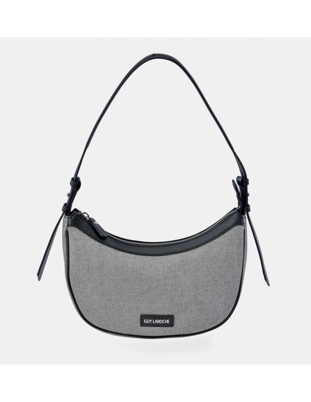 GUY LAROCHE bolso de hombro para mujer en lona y piel
