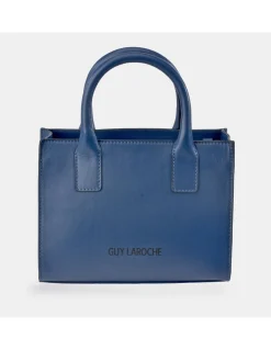 GUY LAROCHE Bolso de mano cuadrado de piel con dos bandoleras para mujer
