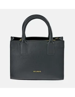 GUY LAROCHE bolso de mano en piel con bandolera para mujer colección caviar Negro