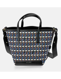 GUY LAROCHE bolso de mano en lona estampada logo