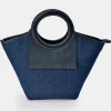 GUY LAROCHE bolso de mano tote para mujer en lona y piel