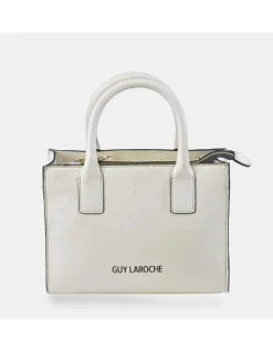 GUY LAROCHE Bolso de mano cuadrado de piel con dos bandoleras para mujer