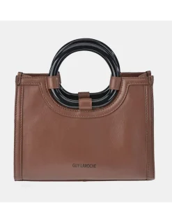 GUY LAROCHE Bolso de mano mini tote en piel y asas de aro para mujer