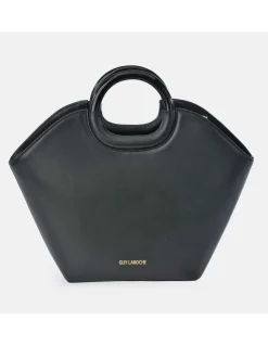 GUY LAROCHE Bolso de mano mini shopping en piel con asas de aro