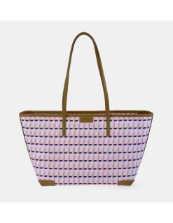 GUY LAROCHE bolso grande estilo tote en lona estampada para mujer