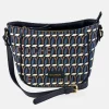 GUY LAROCHE bolso mini bandolera para mujer en piel y lona estampada