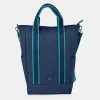 GUY LAROCHE bolso mochila para mujer en nylon con asas de mano y bandolera