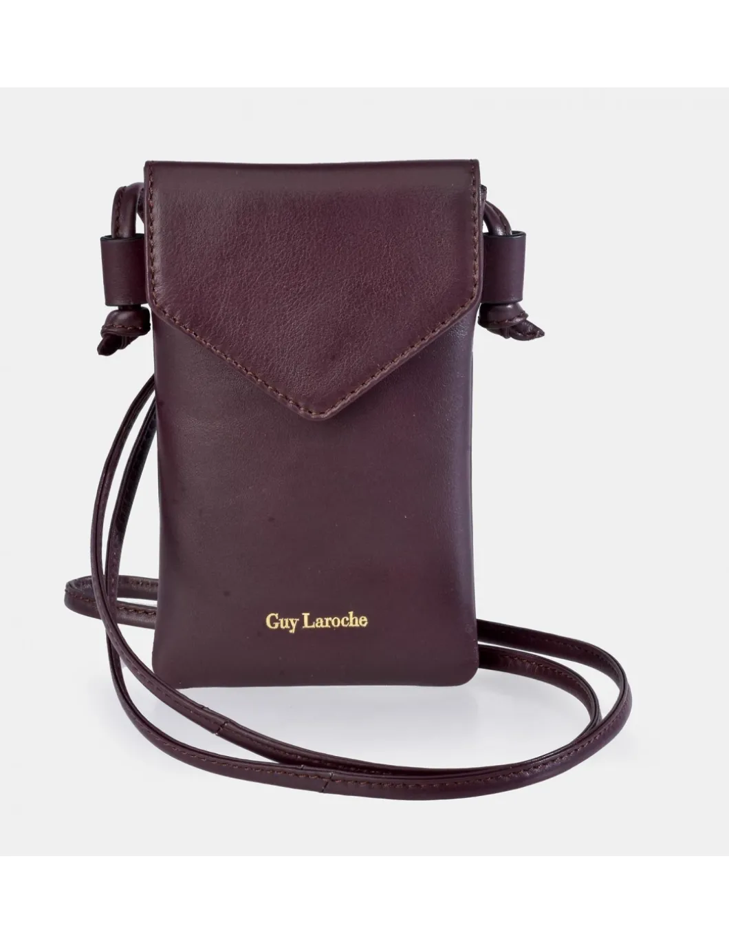 GUY LAROCHE Bolso para móvil en piel con bandolera y solapa para mujer