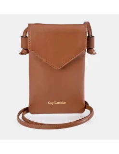 GUY LAROCHE Bolso para móvil en piel con bandolera y solapa para mujer