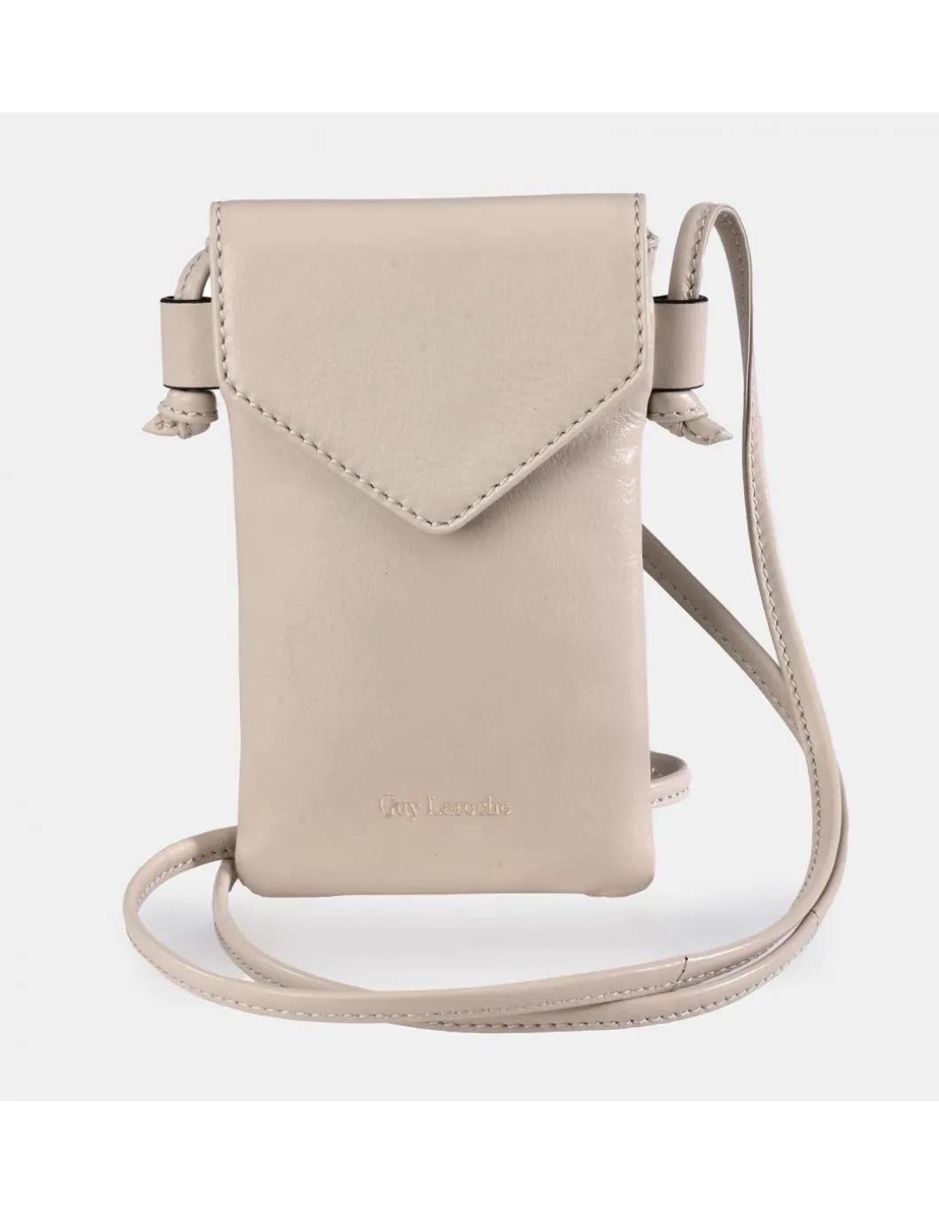 GUY LAROCHE Bolso para móvil en piel con bandolera y solapa para mujer