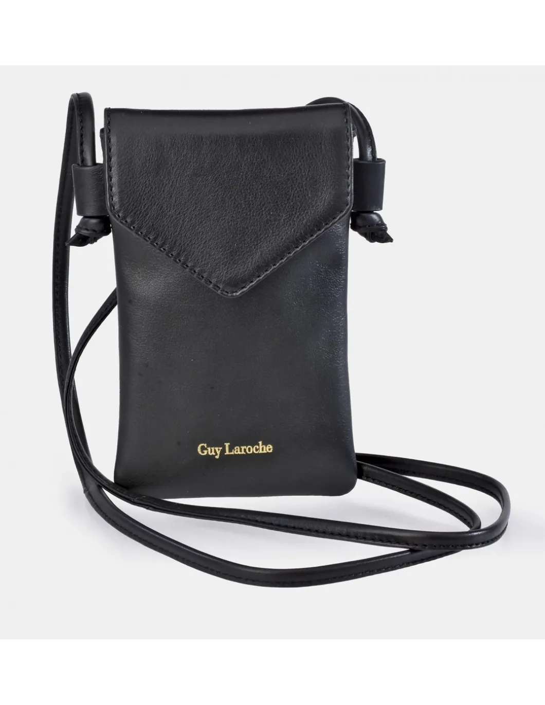 GUY LAROCHE Bolso para móvil en piel con bandolera y solapa para mujer