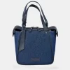 GUY LAROCHE bolso shopping mini en lona y piel