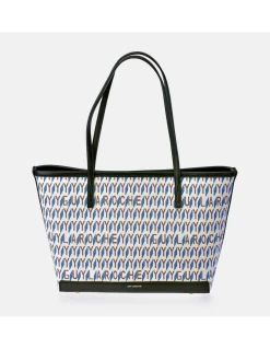 GUY LAROCHE bolso shopping en lona estampada logo