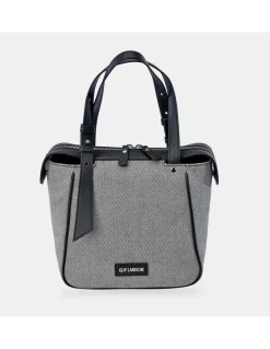 GUY LAROCHE bolso shopping mini en lona y piel