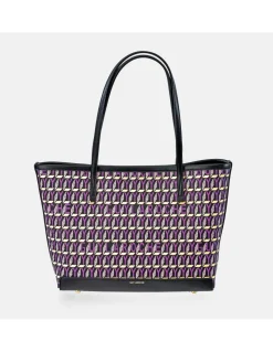 GUY LAROCHE bolso shopping en lona estampada logo