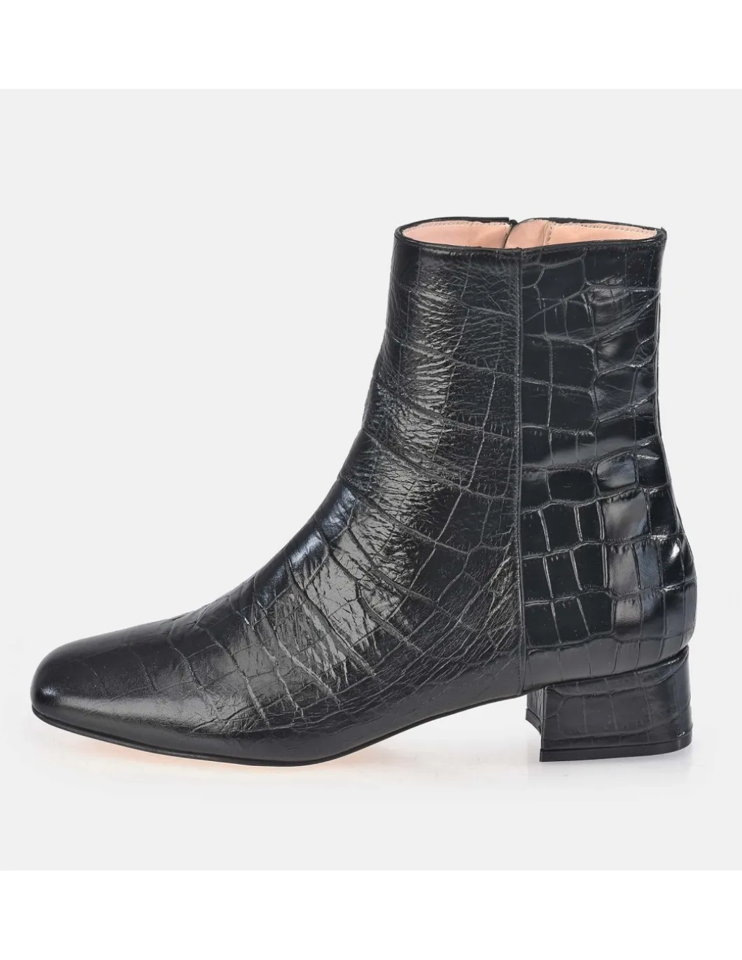 GUY LAROCHE Botín con tacón para mujer piel grabado Coco