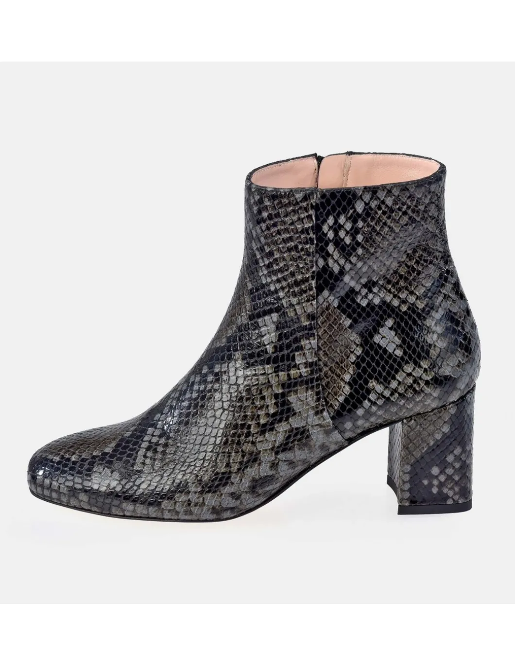 GUY LAROCHE Botín de tacón alto para mujer en piel grabado Serpiente