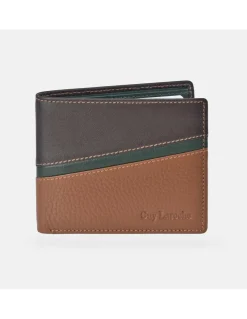 GUY LAROCHE Cartera billetera piel para hombre tipo americano Colección Napa Grano